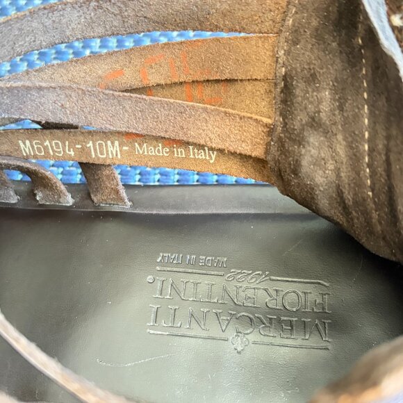 Mercanti Fiorentini Brown Leather Gladiator Sandals Men’s 10 - Pre-owned - Picture 14 of 15